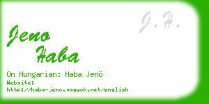 jeno haba business card