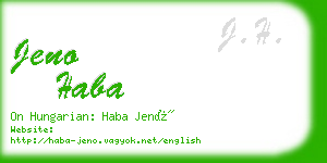 jeno haba business card